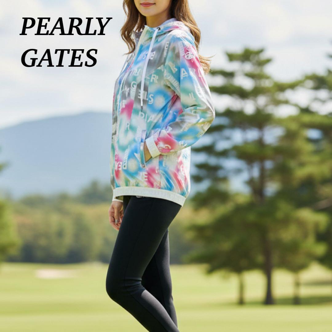 新品タグ付き パーリーゲイツ フード付ジャケット デカロゴ 速乾 ストレッチ