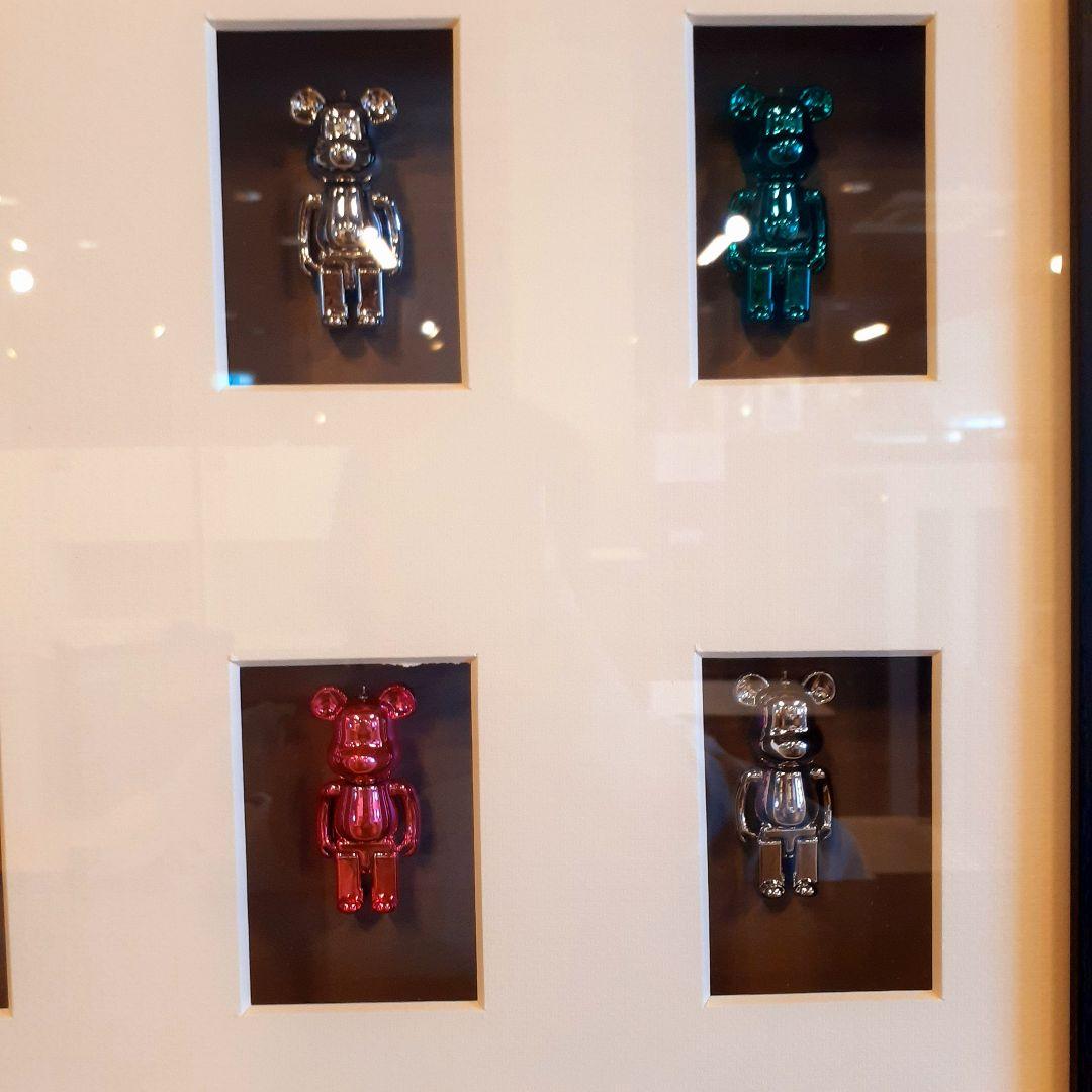 輸入雑貨　希少　ベアブリック　フィギア入り　特殊アートパネル