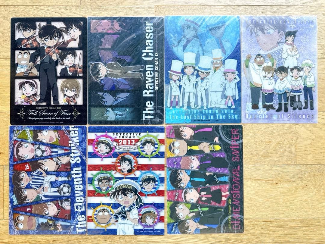 【希少品】名探偵コナン/映画下敷き(B)/7枚セット