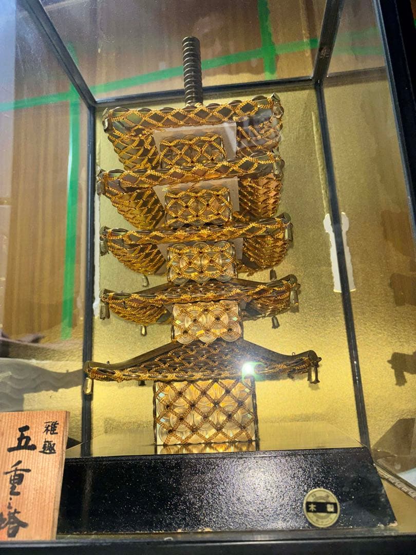 金閣寺模型 金色 金属製