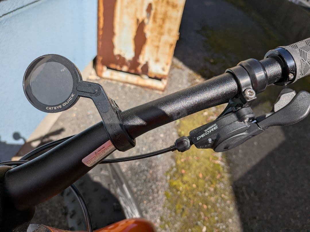 オレンジ ファットバイク CATEYE QUICK付き