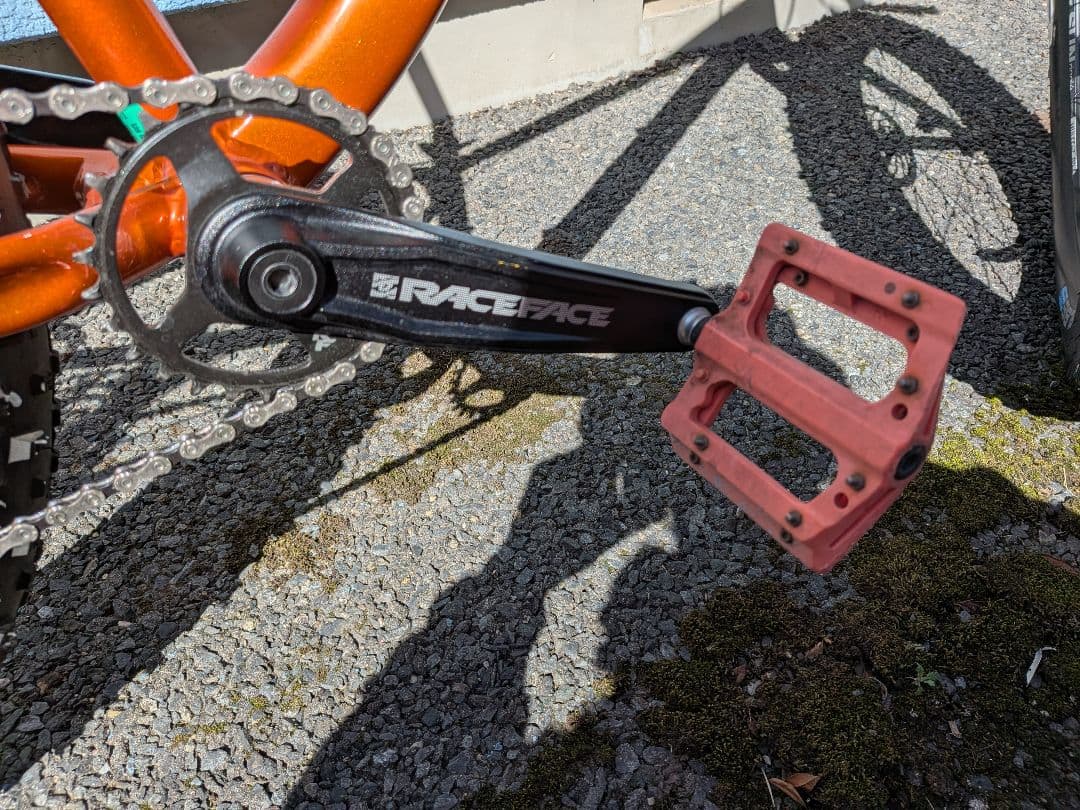 オレンジ ファットバイク CATEYE QUICK付き