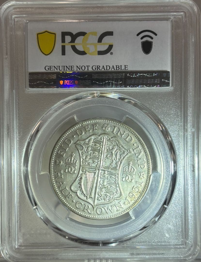 1931年 イギリス ジョージ5世 1/2クラウン銀貨 PCGS認証
