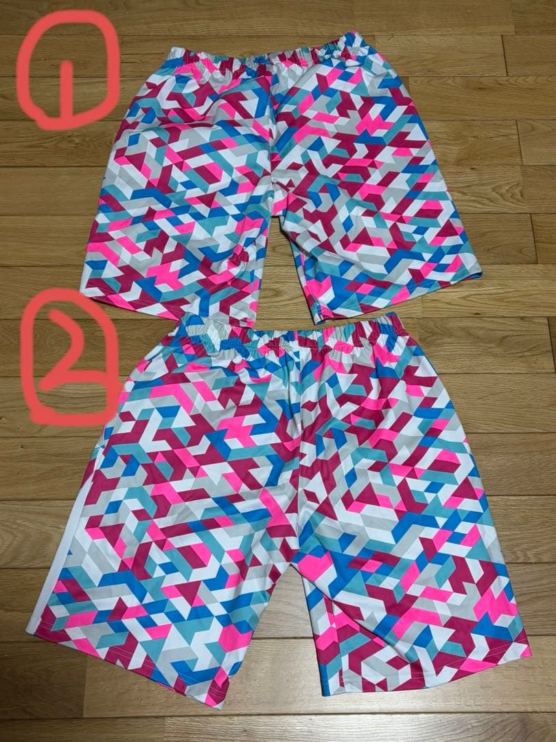 ヨネックス ゲームパンツ　柄　ピンク基調 希少カラー！　廃盤