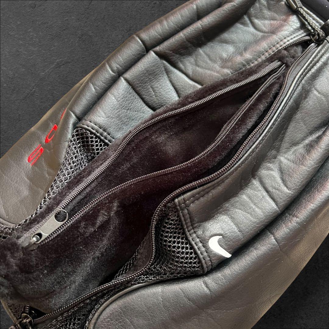 【新品未使用】00s Nike golf タイガーウッズ　シューズケース　黒　革