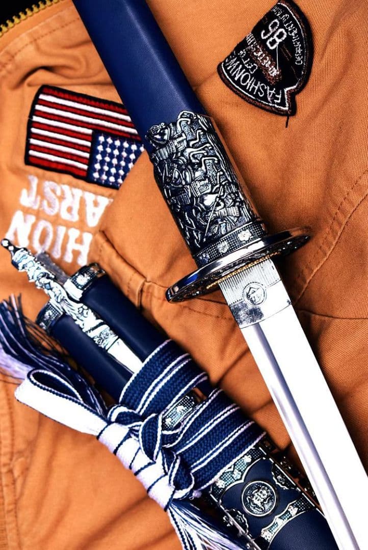 銀青打刀 武具　刀装具　日本刀　模造刀 居合刀