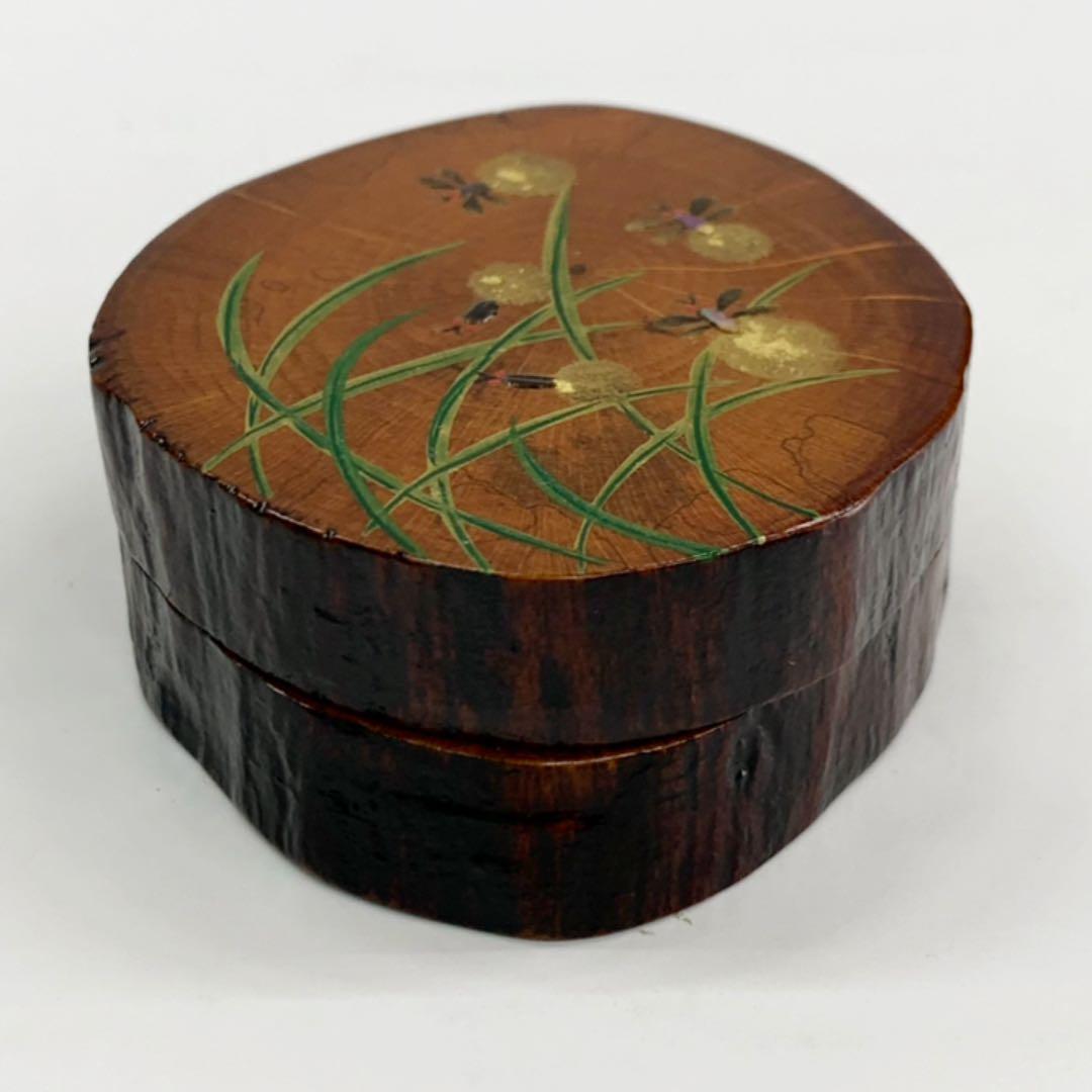 【香合　蔦蛍絵】中林星山　共箱