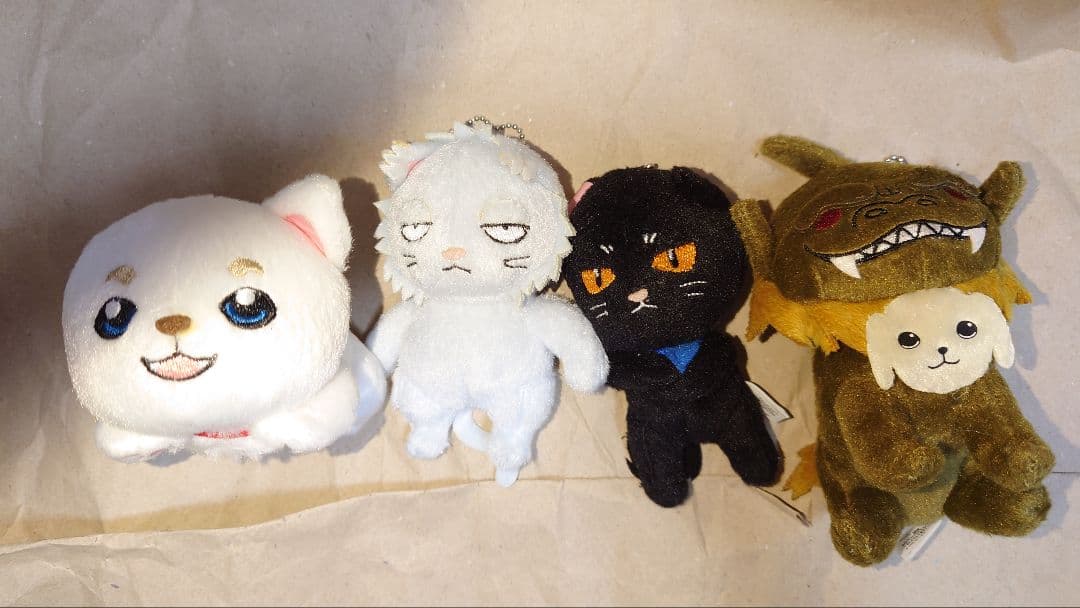 全4種セット 銀魂 カバンに付けられるぬいぐるみ 〜わんにゃん大集合オォォ！！