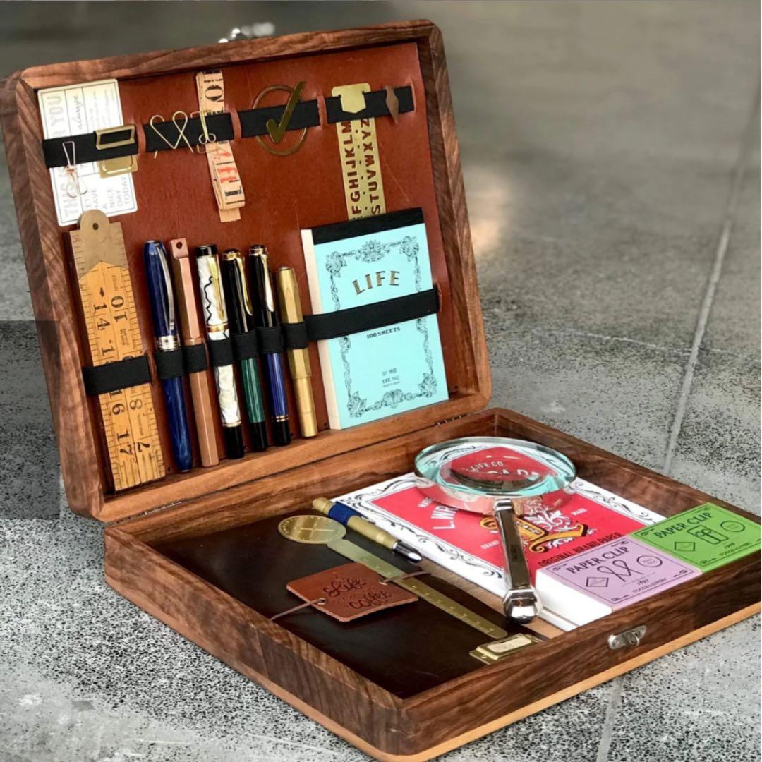 Galen Leather Writing Box トラベラーズノート文具等収納