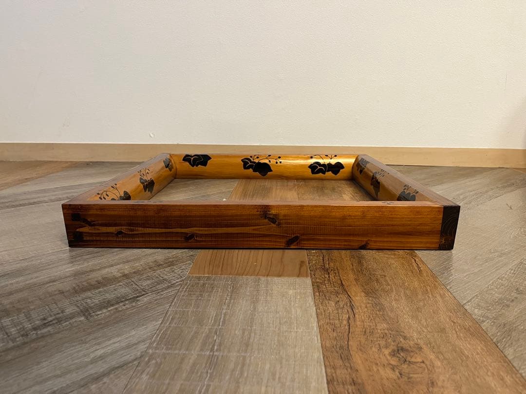 大炉炉縁 北山杉 踊桐 玄々斎好写 / 角出俊平 茶道具 紙箱