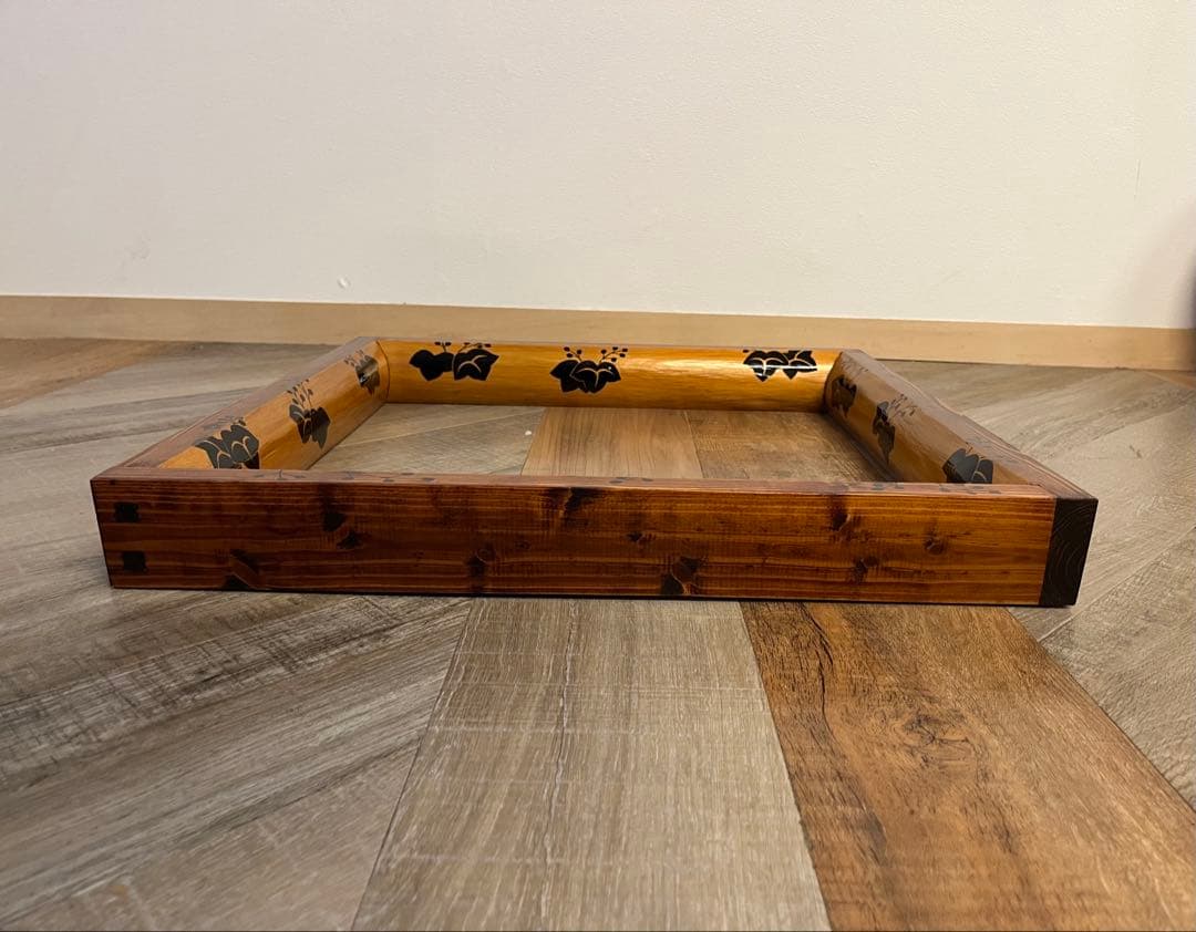 大炉炉縁 北山杉 踊桐 玄々斎好写 / 角出俊平 茶道具 紙箱