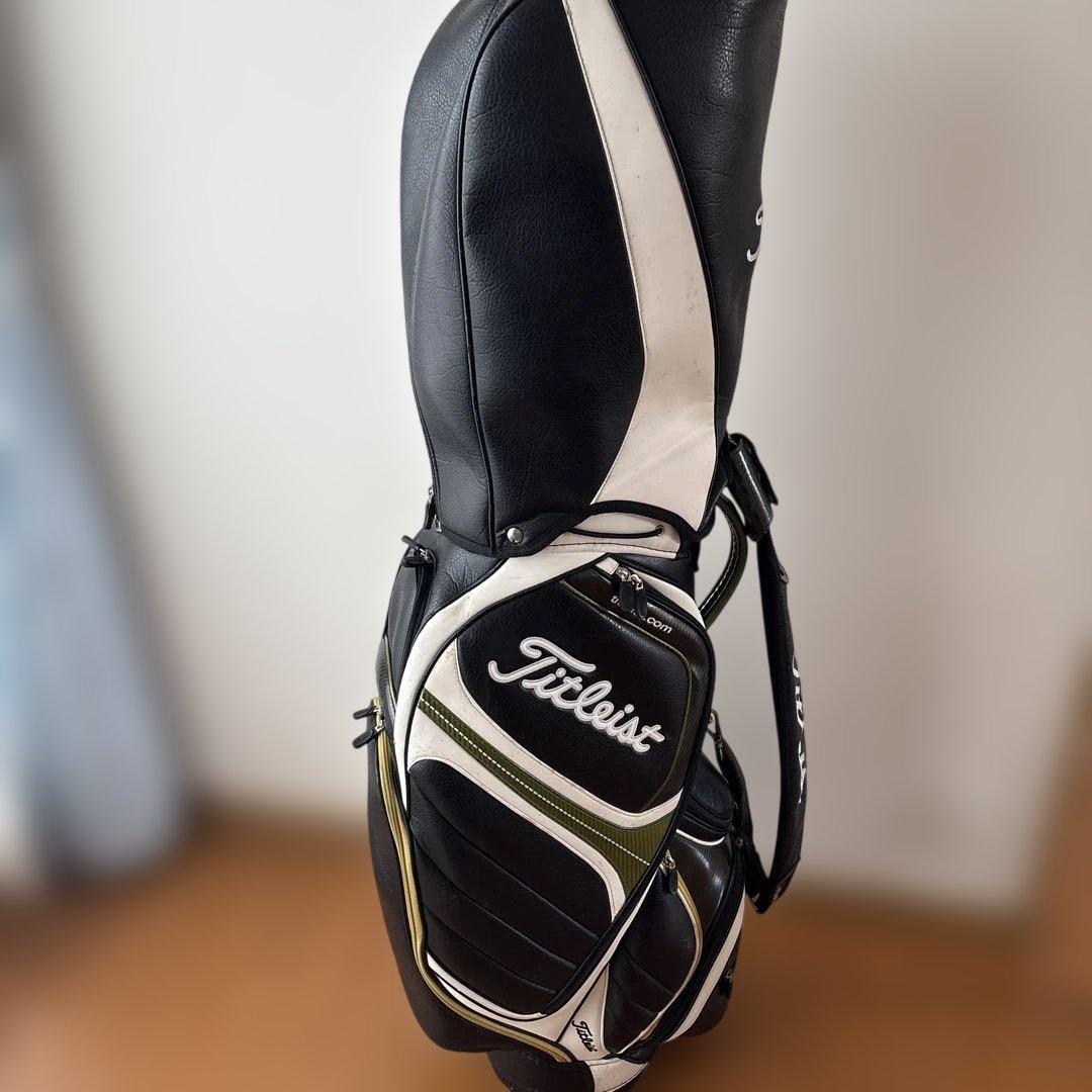 Titleist キャディバッグ 黒/白/金