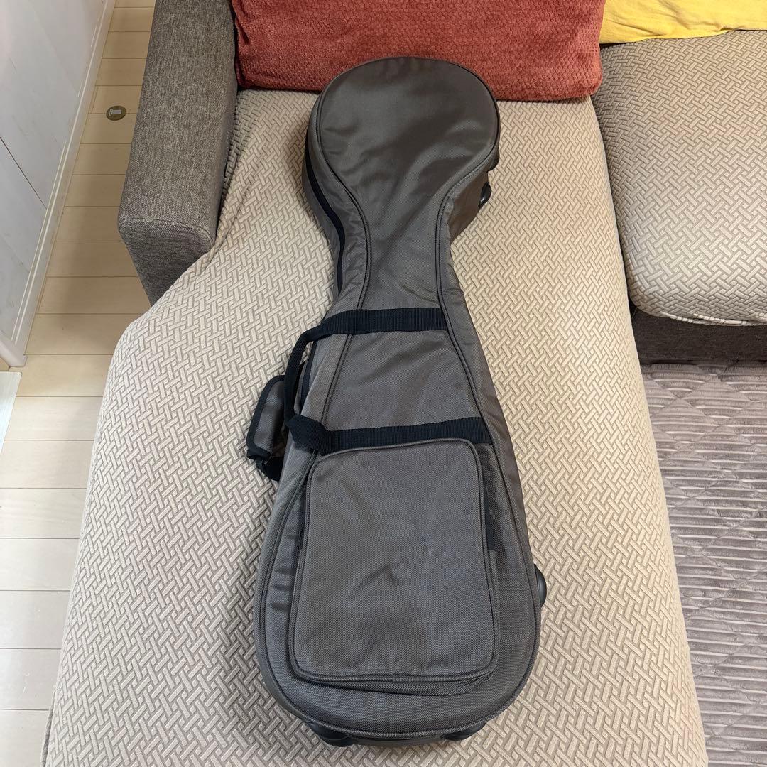 三味線ケース グレー 外ポケット付き
