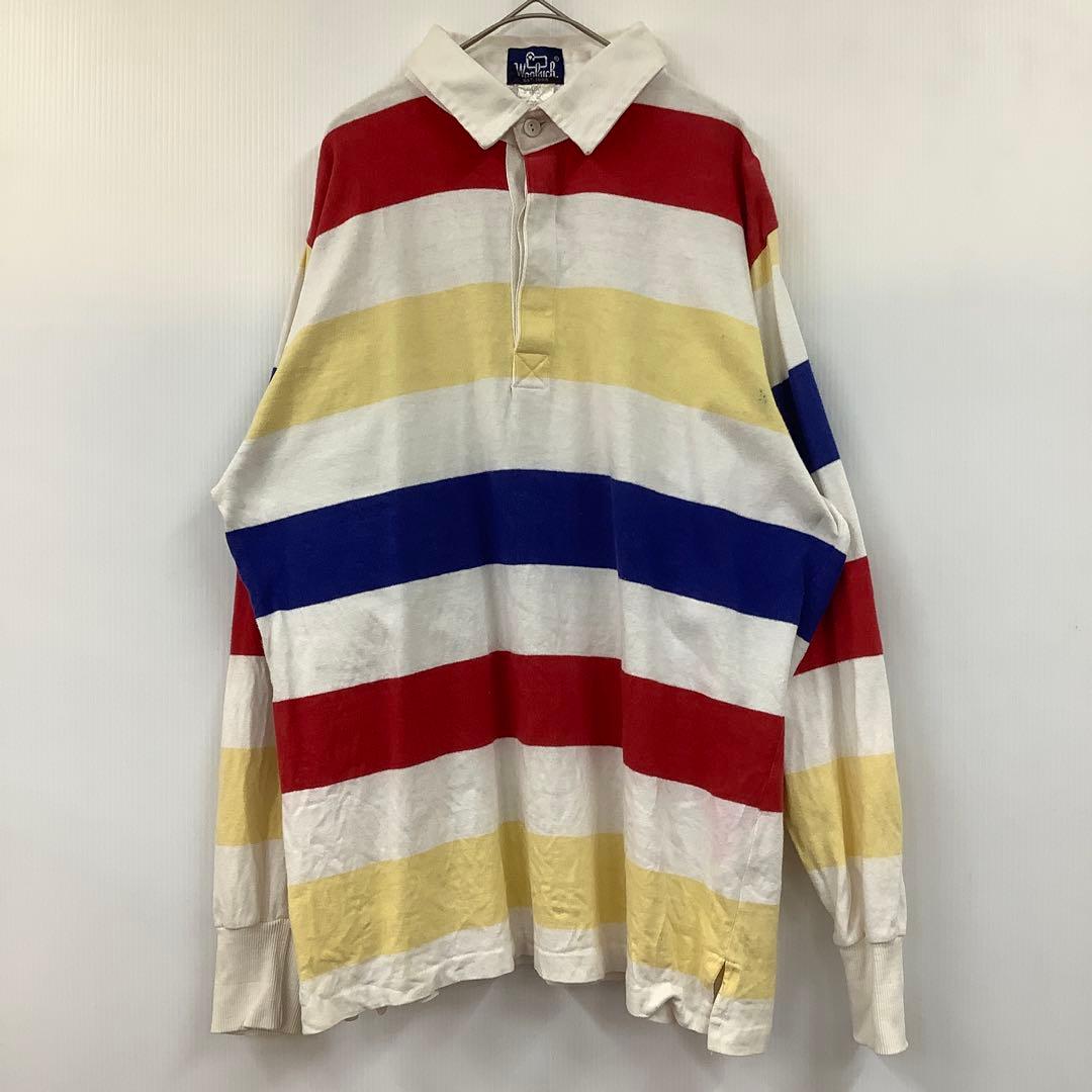 ウールリッチ Woolrich 長袖 ボーダー ラガーシャツ マルチカラー