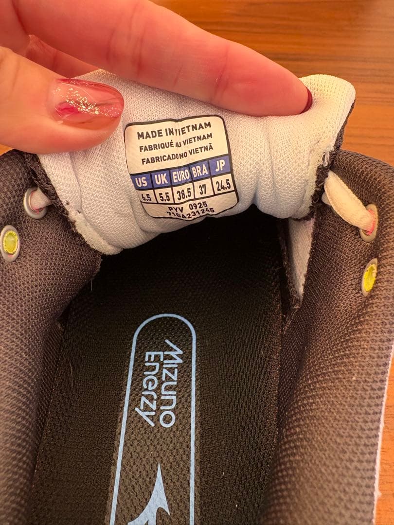 ミズノ　バドミントンシューズ 24.5cm 2E WAVE FANG 2