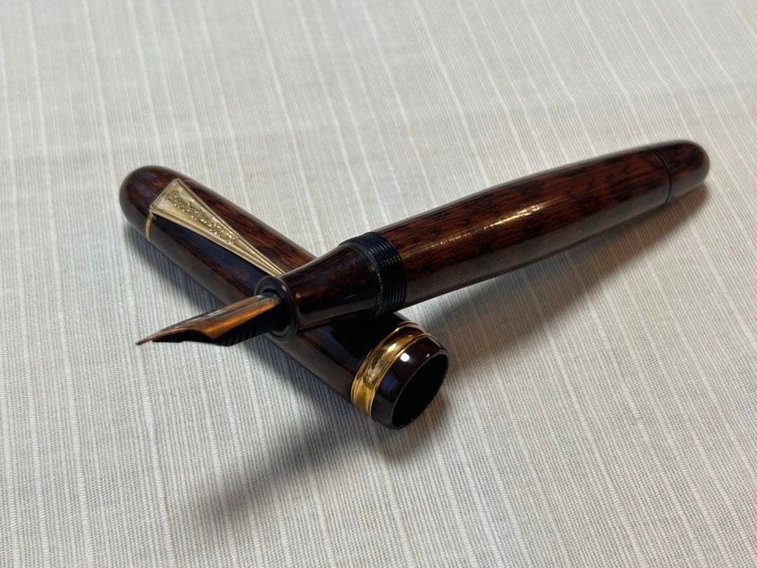 【美品】プラチナ万年筆 創業70周年記念 レターウッド スネークウッド セット