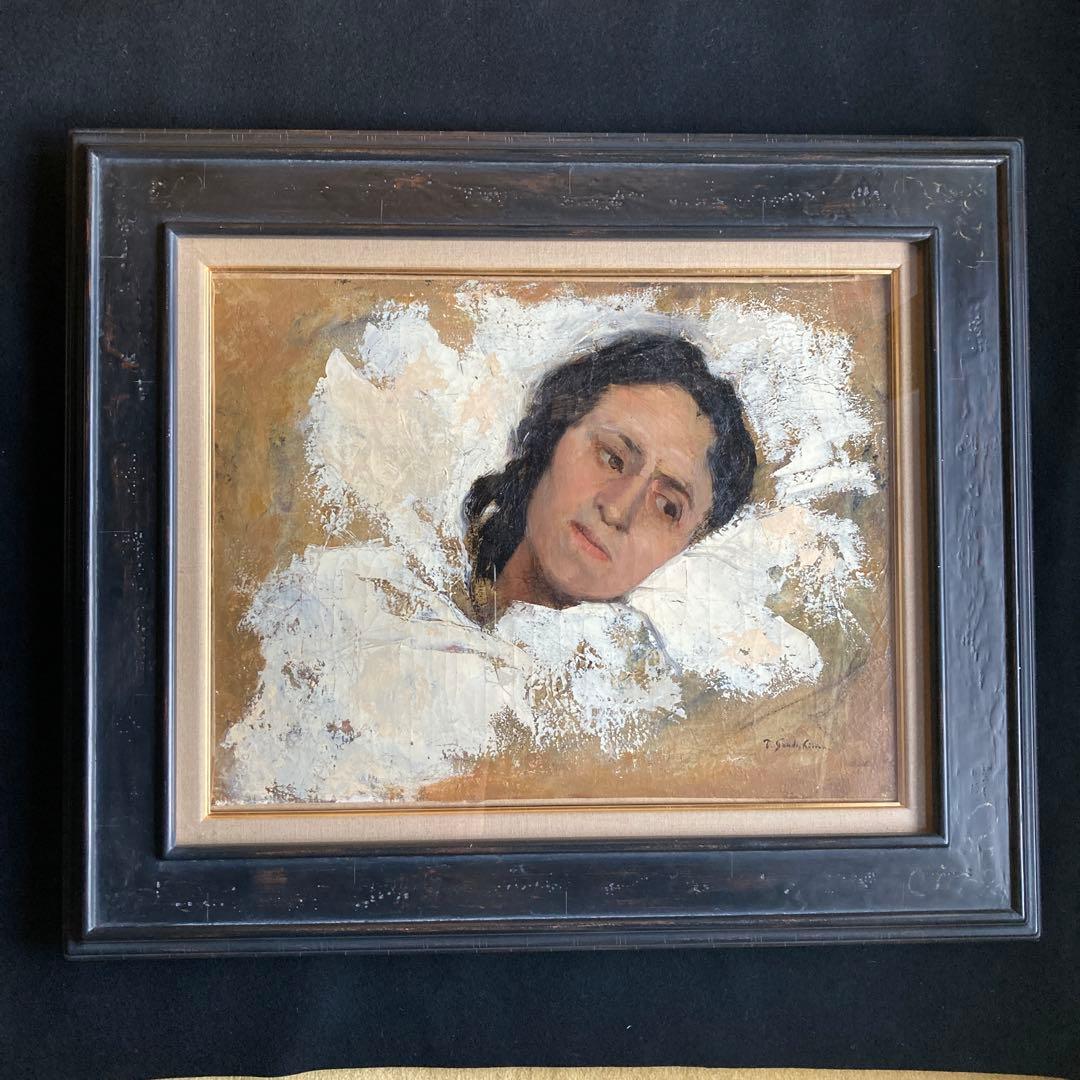 //ちよりん//T. Goudi,Limn 人物画 特注額絵41×53cm