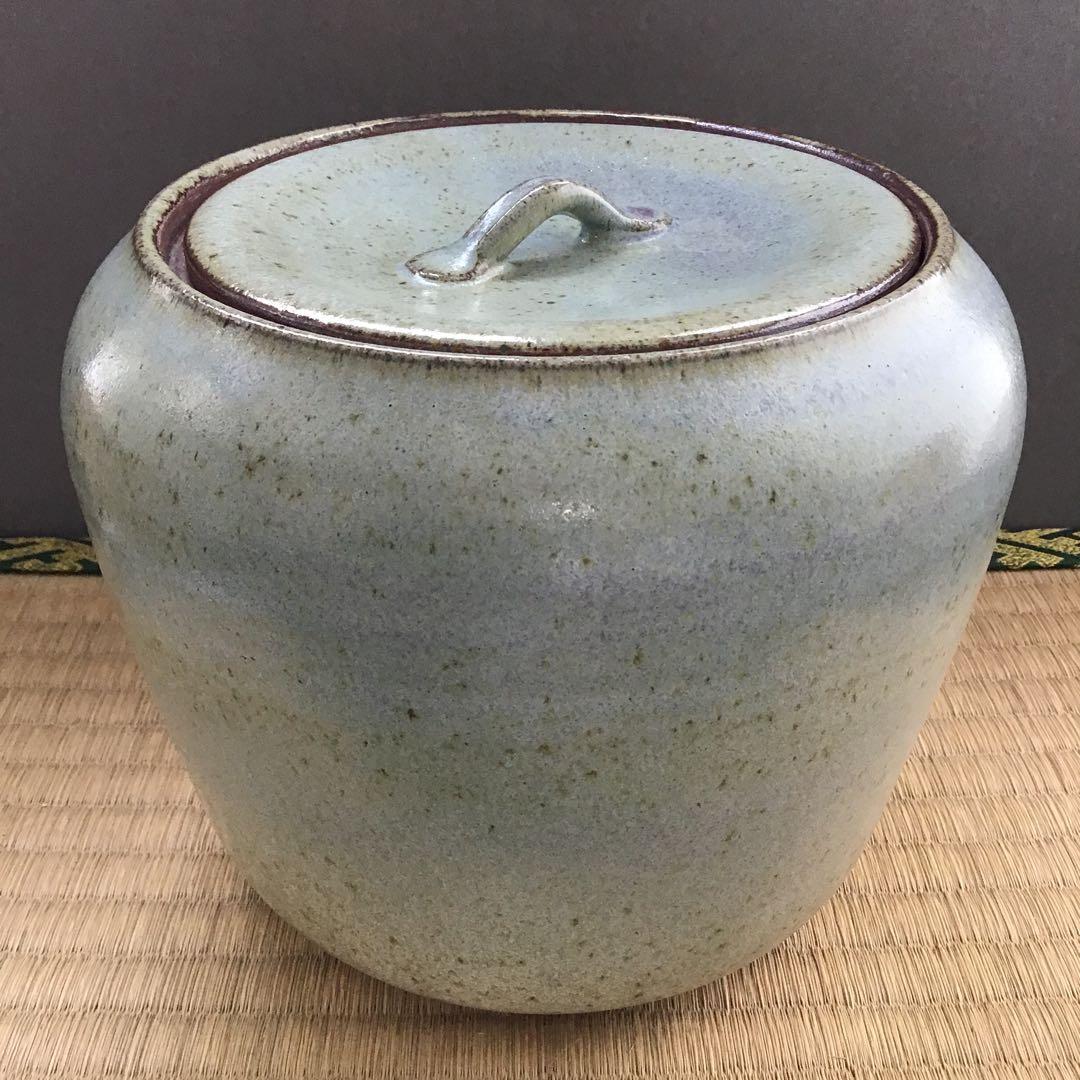 茶道具　水指　伊勢　美夜之窯　八木秀夫作　栞　共箱　S63MS