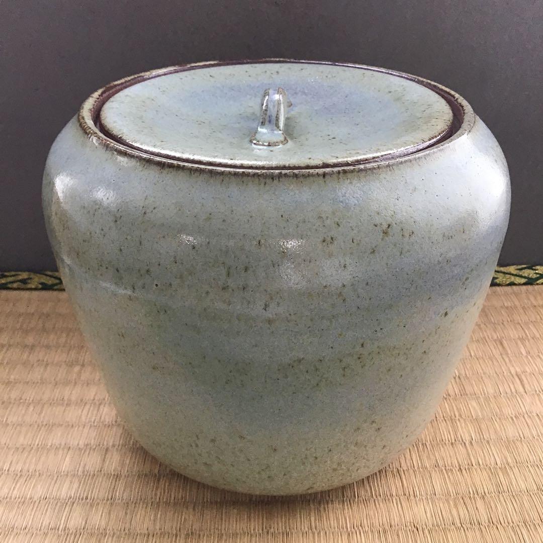 茶道具　水指　伊勢　美夜之窯　八木秀夫作　栞　共箱　S63MS