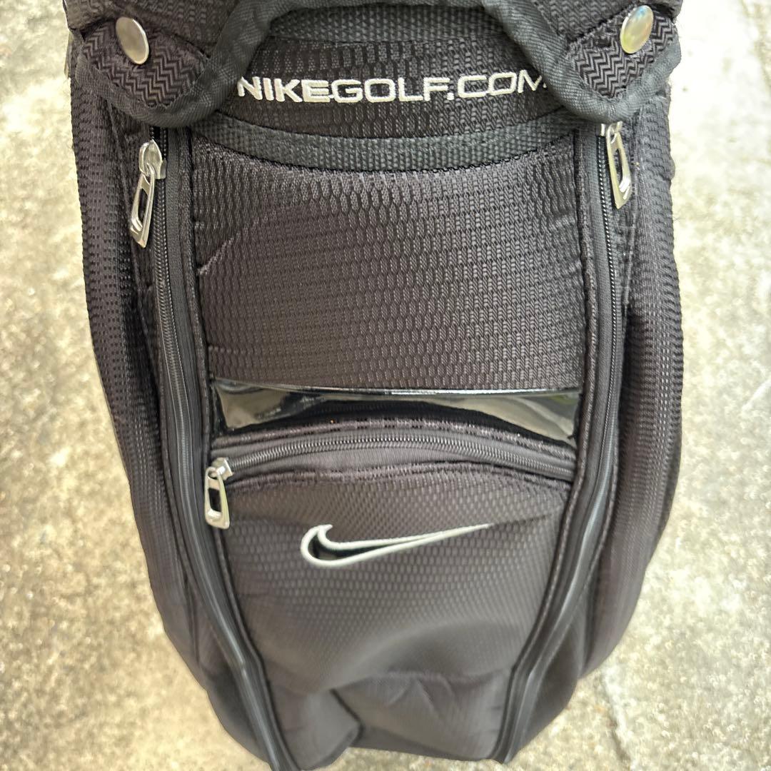 NIKE GOLF キャディバッグ エナメル ビッグロゴ 黒 ブラック 人気