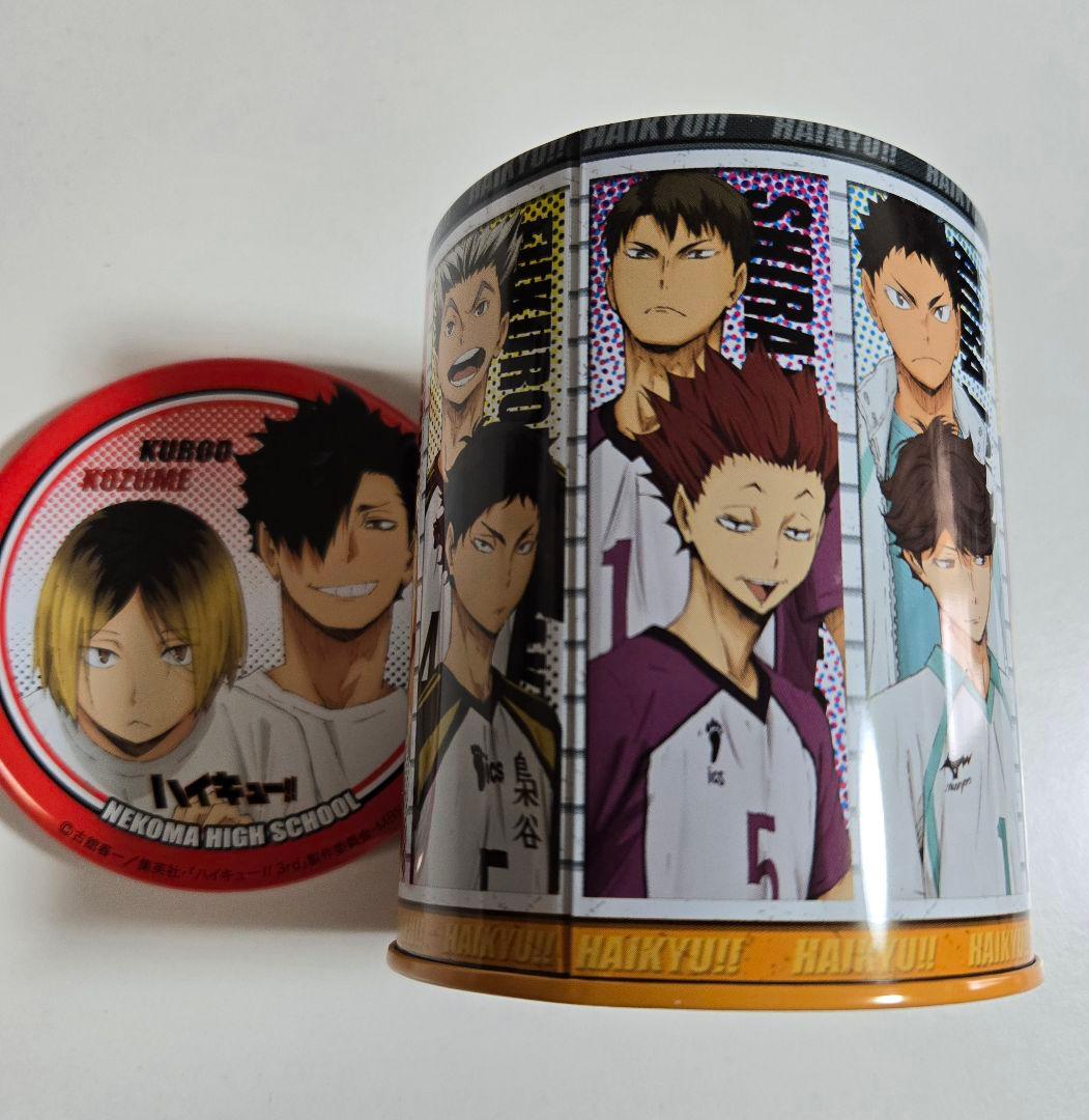 ハイキュー 缶バッジ　クッキー缶 ジャンプフェスタ2017 黒尾鉄朗　孤爪研磨