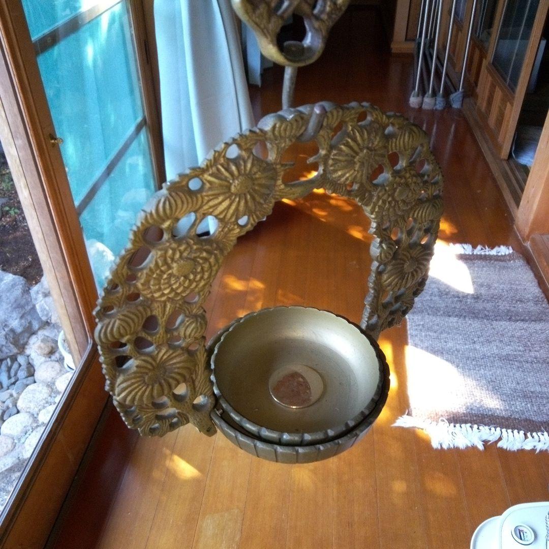 キャンドルホルダー　お灯明　ティーライトキャンドル　アンティーク　縦約５９センチ