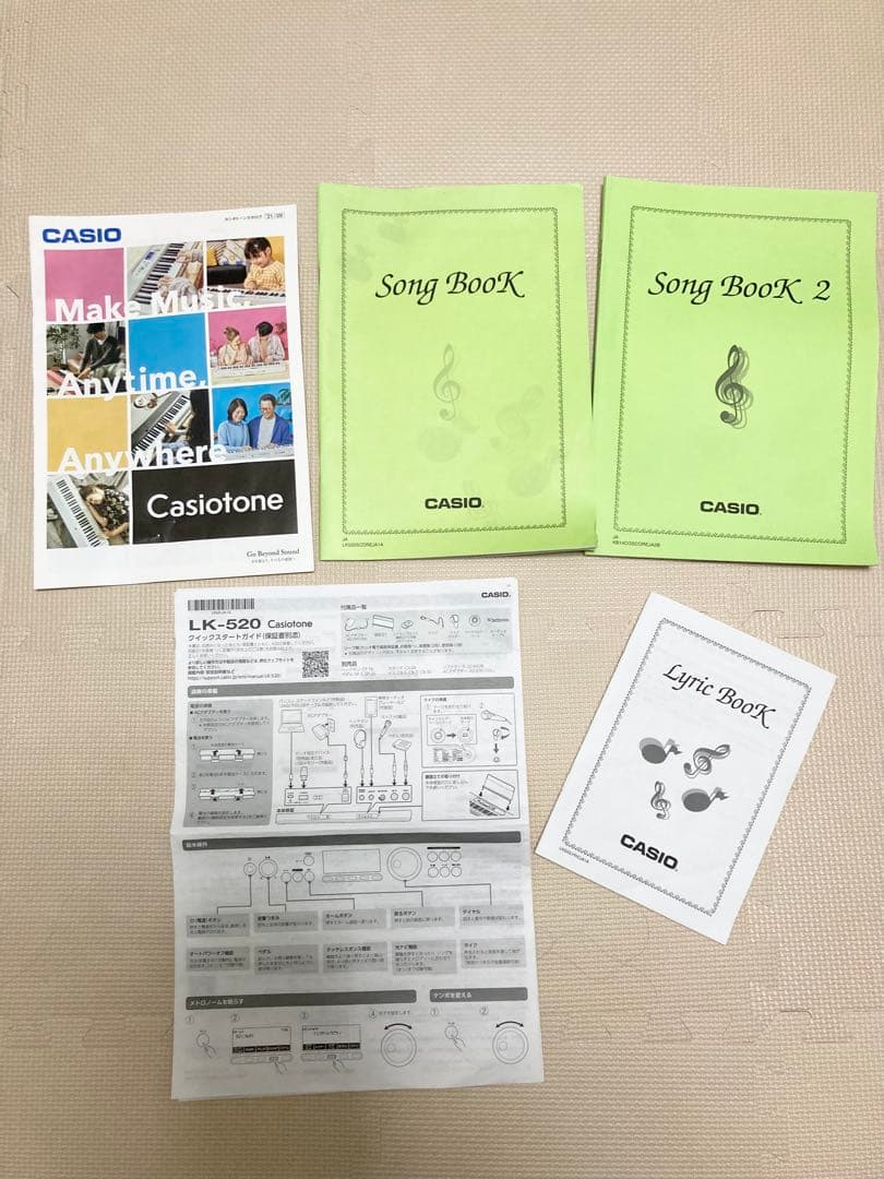 カシオ　光ナビゲーション電子キーボード　CASIO LK-520 曲数アプリ機能