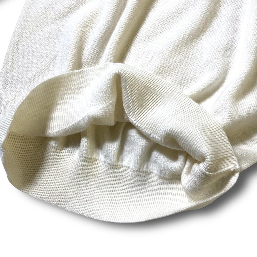 1 パーリーゲイツ 定3.3万 カシミヤ100% ロゴ刺繍 ニット セーター 白