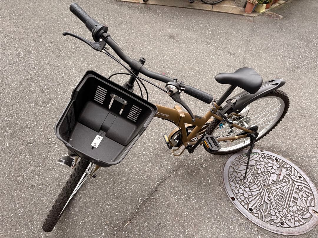 PROVOS 折りたたみ自転車 カーキ 子供用 24インチ