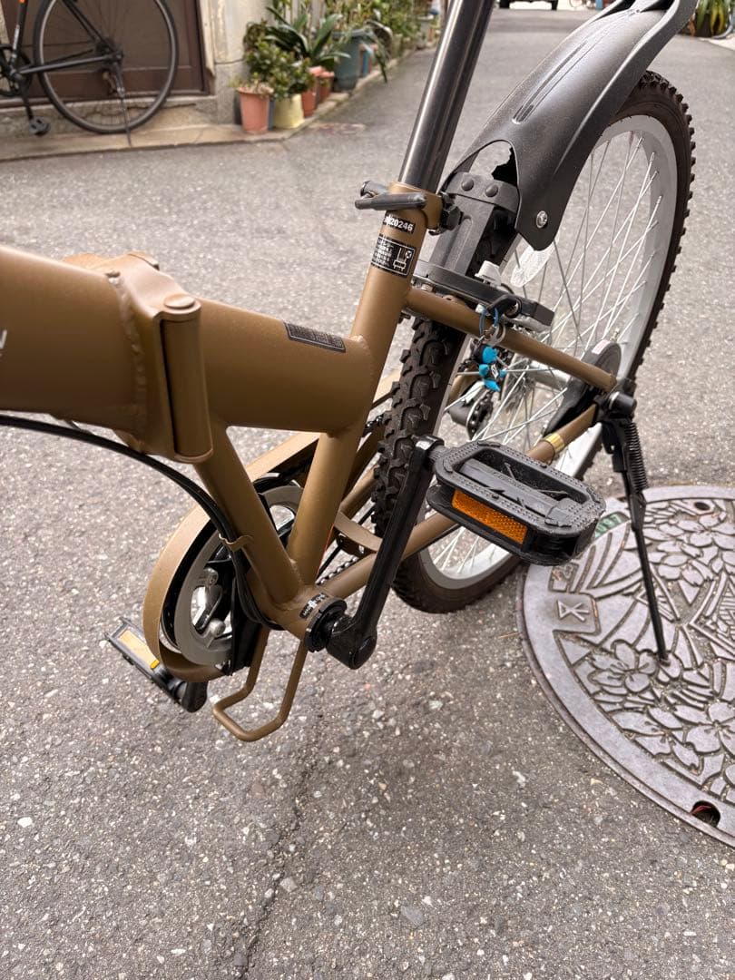 PROVOS 折りたたみ自転車 カーキ 子供用 24インチ