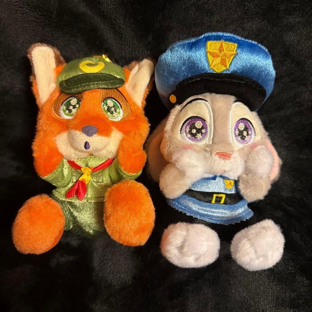 ディズニーストア ズートピア ニック ジュディ ぬいぐるみキーチェーン