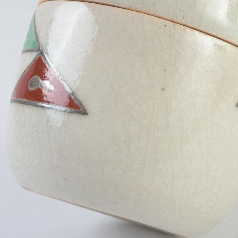 ワンコせんせ　茶道具　真葛焼　色絵　棗　久田宗也極め箱　M　9547