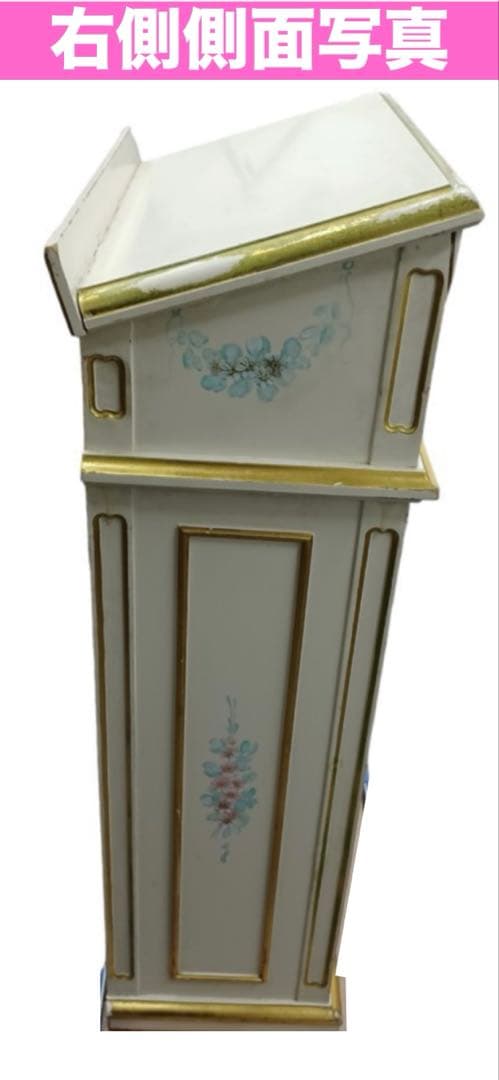 超希少♦️最高級 ロココフレンチ♦️ホワイト♦️傾斜トップ♦️アンティーク収納♦️司会台