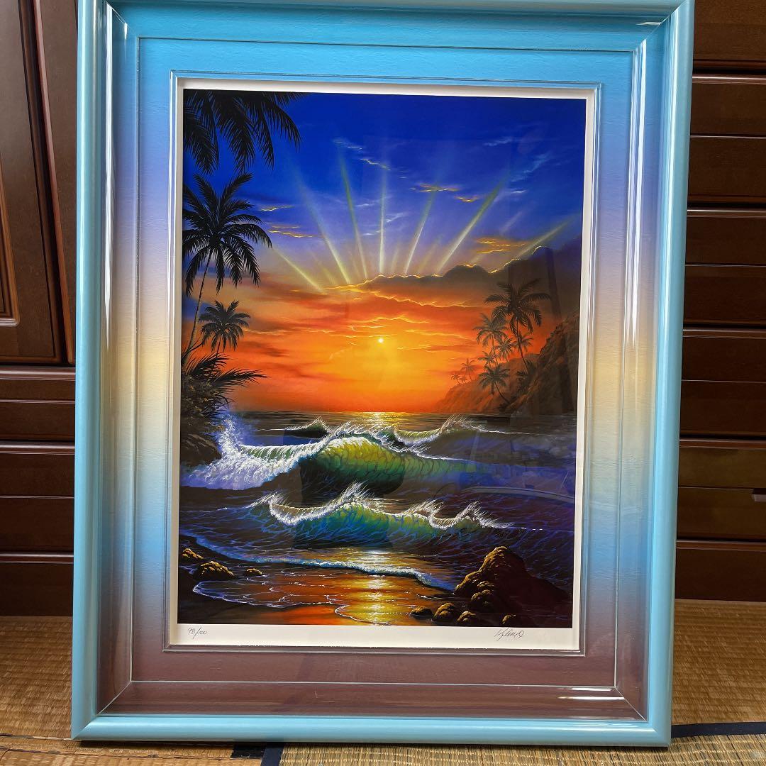 キモ　ハワイアンゴールド　リトグラフ