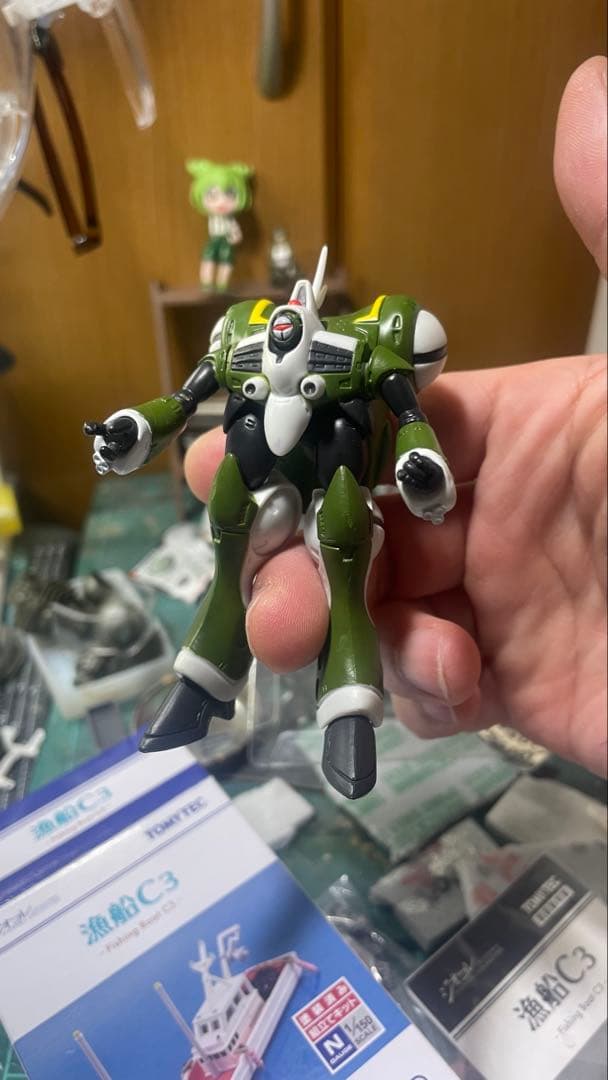 進行中　うえも様　バルキリー水上戦闘　ジオラマ