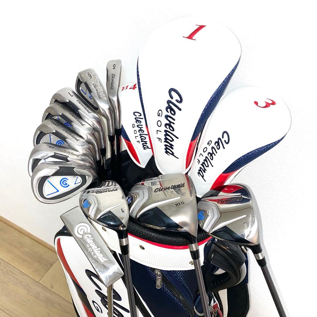 送料込☆クリーブランド メンズゴルフクラブ セット☆初心者 キャディバッグ付 S