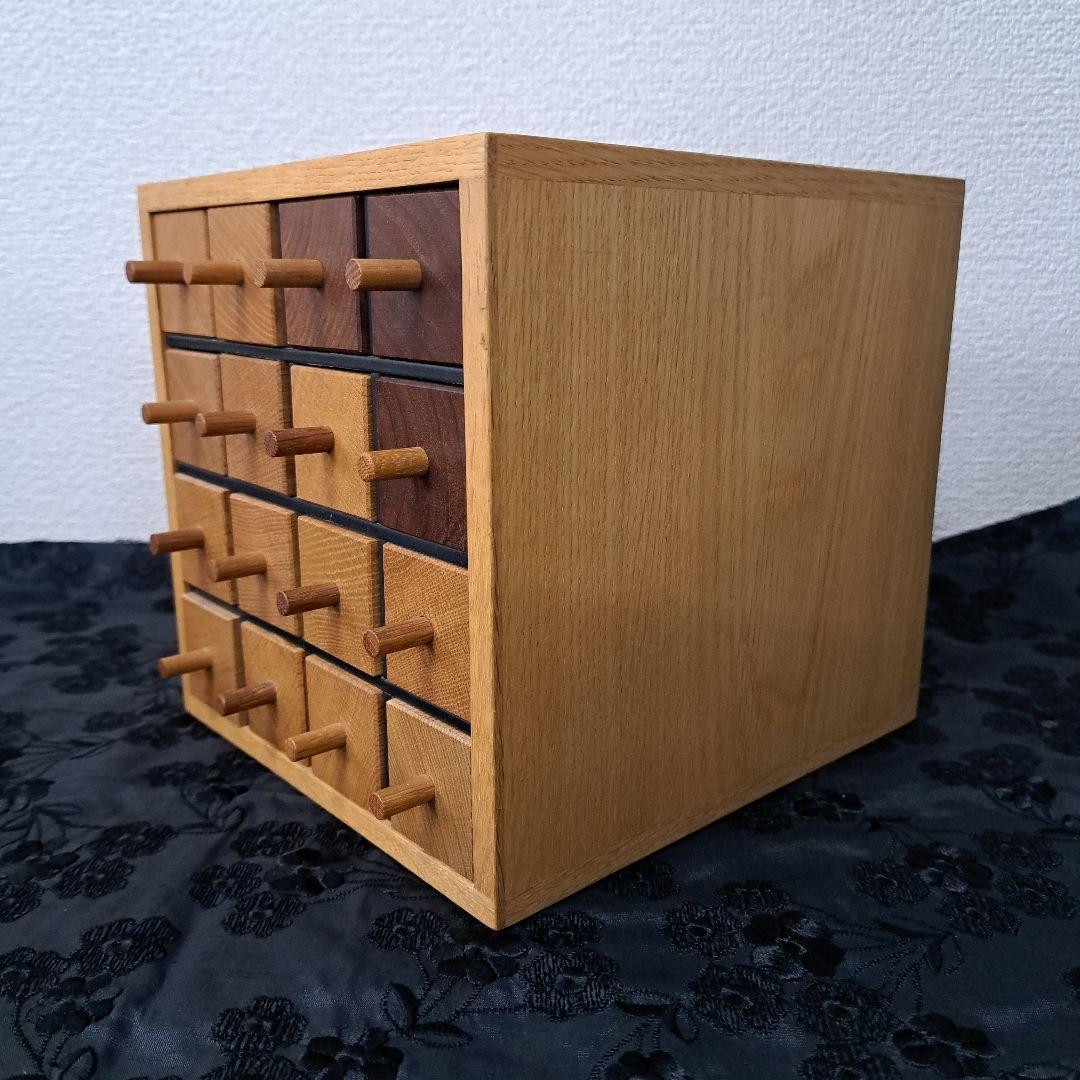 ♡ 高級家具 オーク×ウォールナット イライラボックス 小引出 小物入れ　匠♡