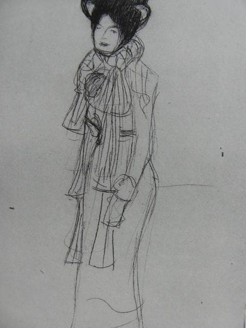 Gustav Klimt 、MARIE HENNEBERG STEHEND