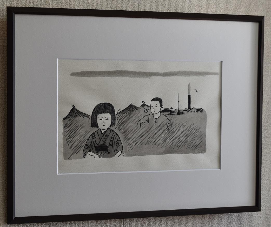 掘り出し、稀少作品　風間　完　挿絵作家・洋画家肉筆