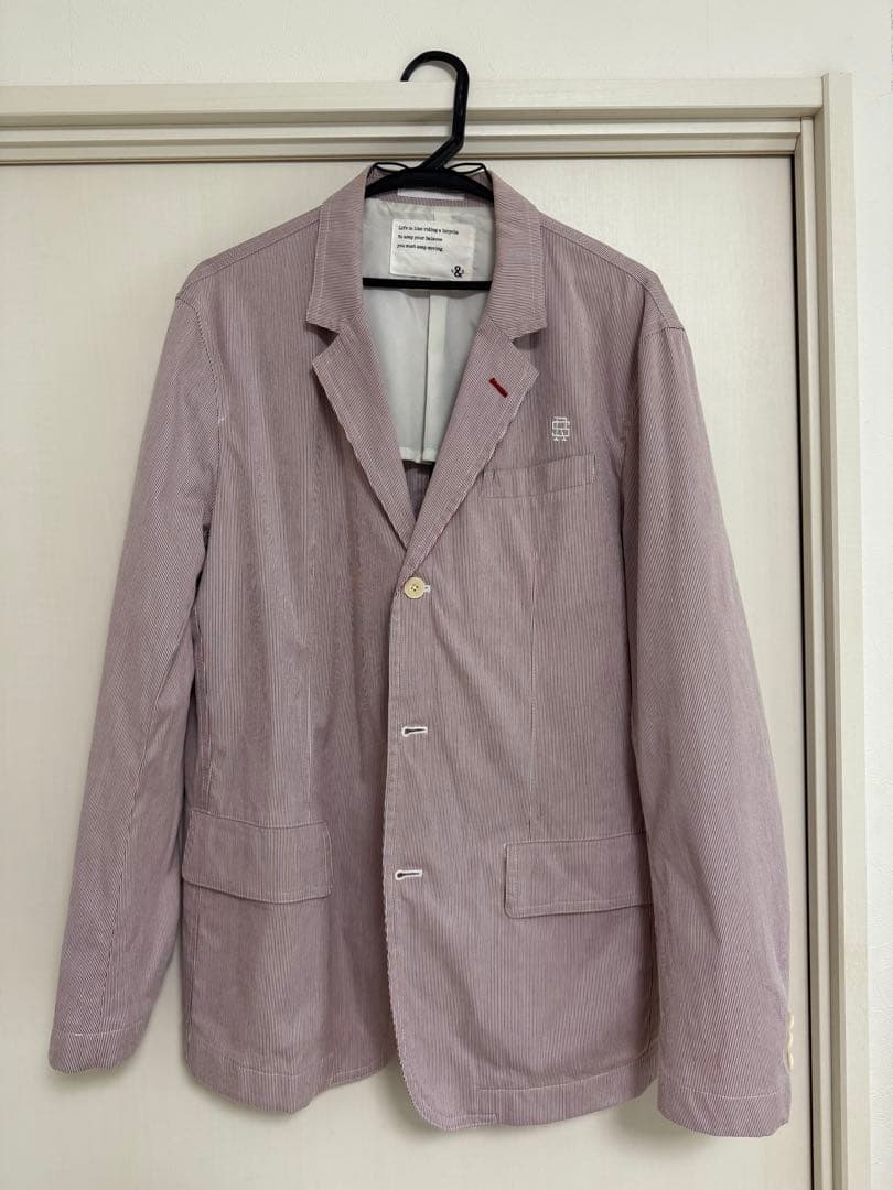 【美品】ラフアンドスウェル ロゴ刺繍 ゴルフテーラードジャケット アンコン L