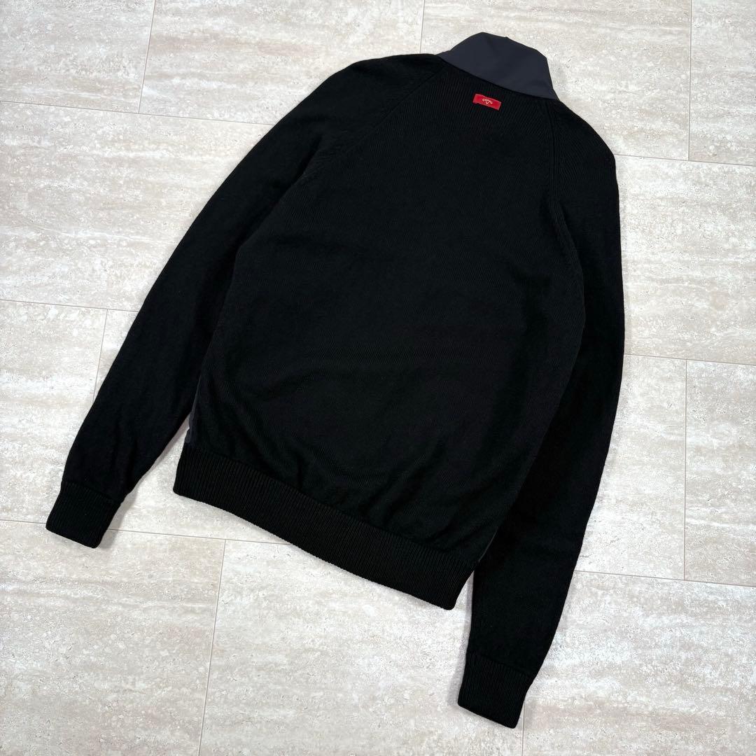 【キャロウェイ】ブルゾン　ジャケット　3Lサイズ　ニット　切替　ブラック　メンズ