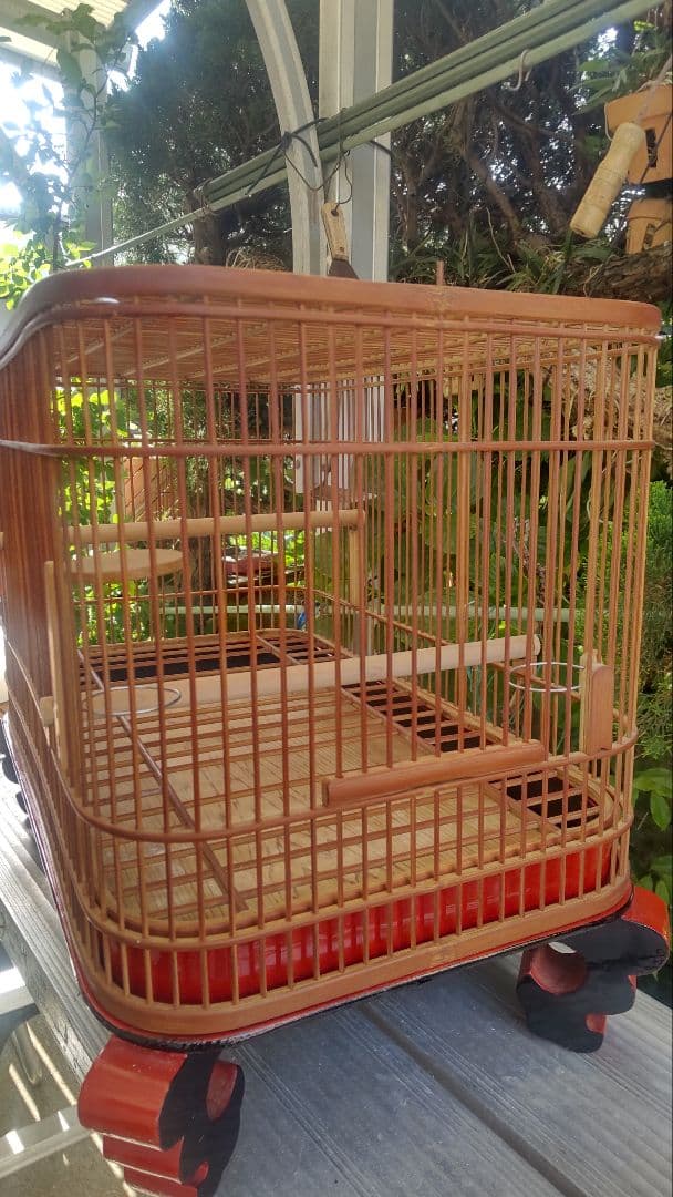 メジロ、ウグイス籠1点物屋根平丸籠