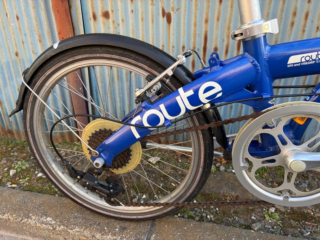 【整備済】折り畳み自転車 DAHON route 青 7段変速