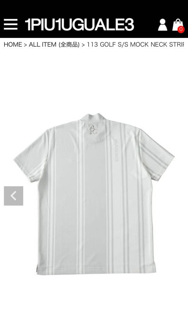 ウノピゥ 1PIU1UGUALE3 ゴルフ モックネック 白 GRT251 4