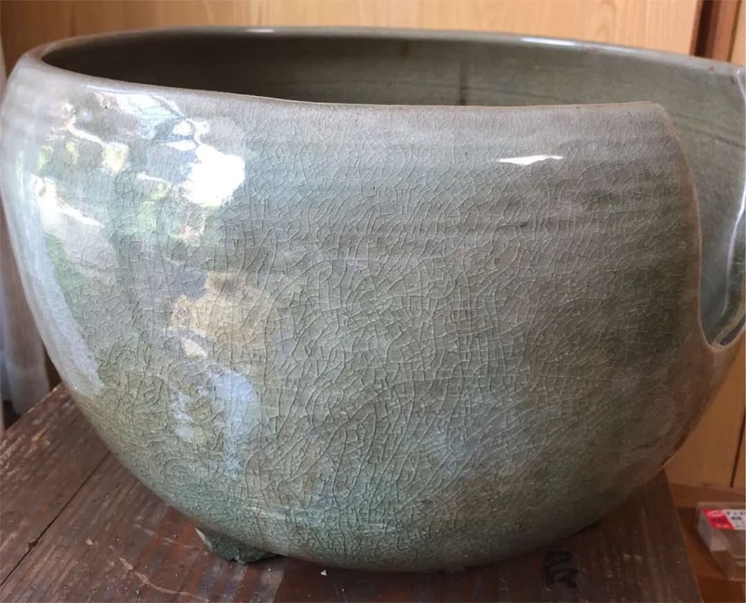 青磁古曽部焼　道安風炉