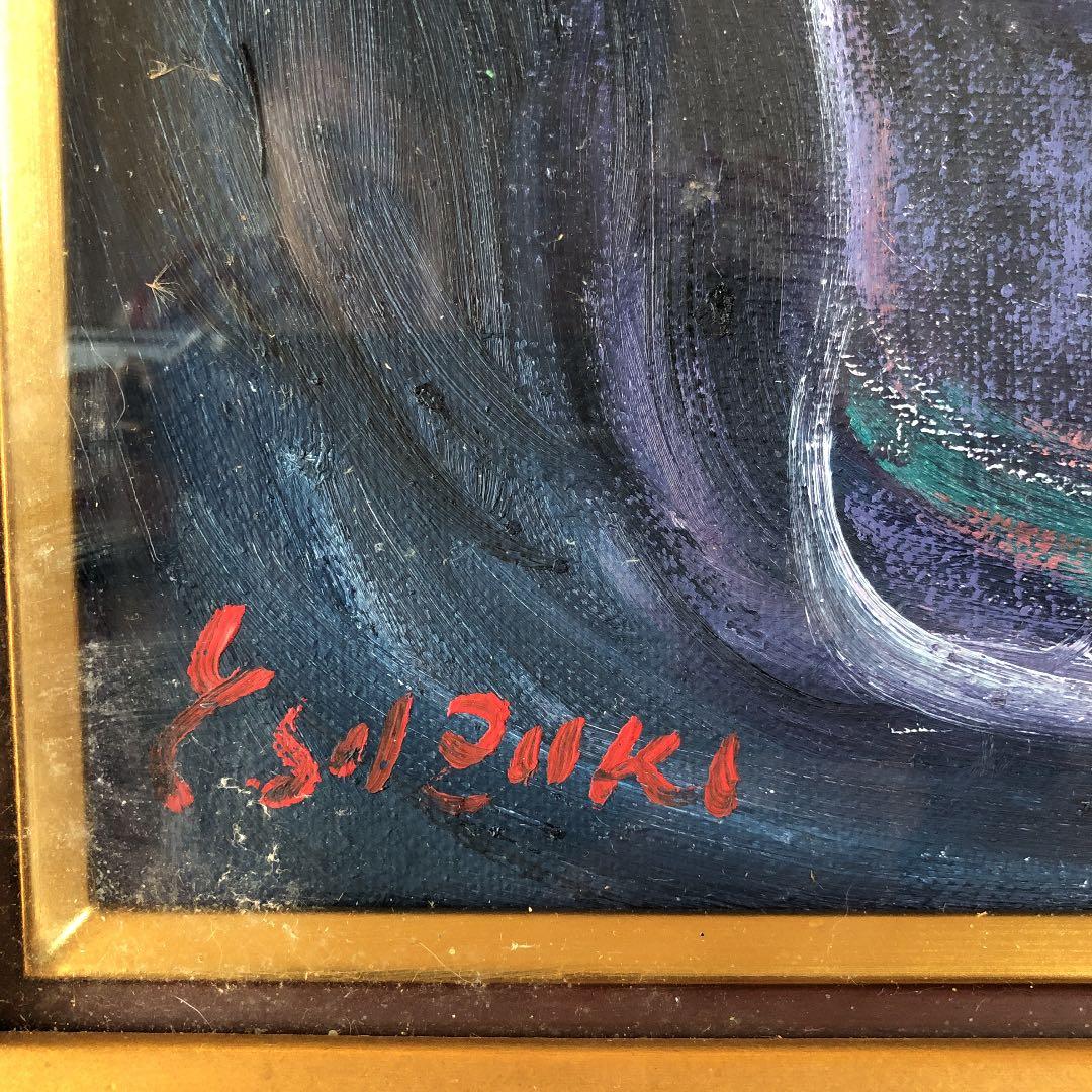 人気作家鈴木 康雄 フラワーと花瓶油絵410×316号 相場価格72万円