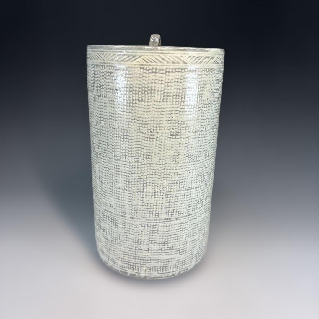 【中古品】茶道具　趙誠主造　御本三島細水指