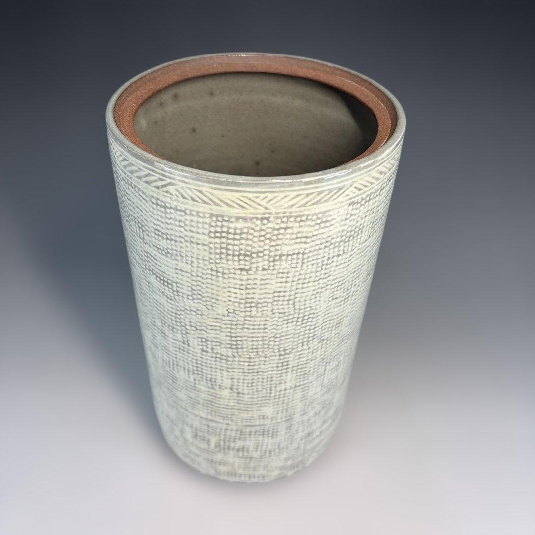 【中古品】茶道具　趙誠主造　御本三島細水指