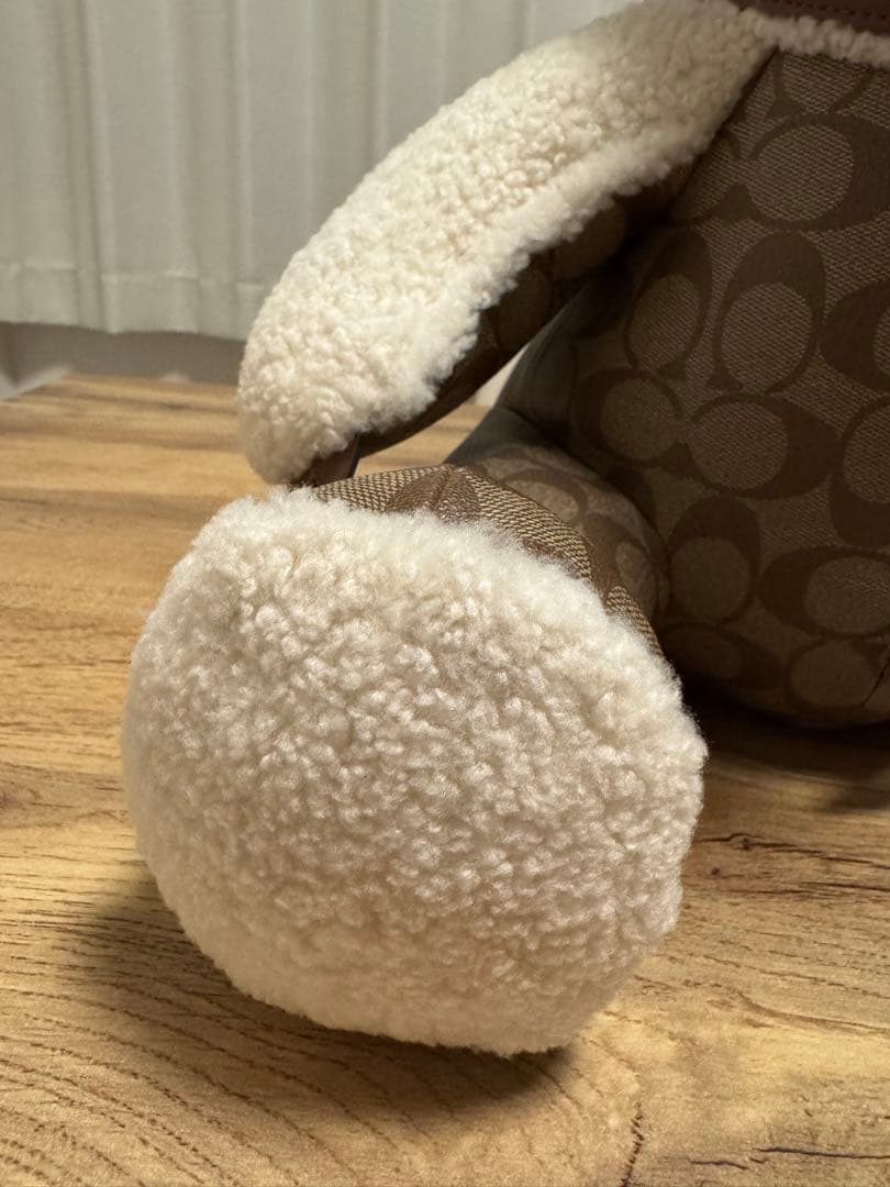 【未使用】希少品 COACH クマ レザー ぬいぐるみ 置物