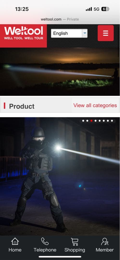 Weltool W3 PRO タクティカルライト LEP